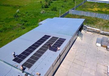 Сетевая солнечная электростанция для собственного склада